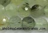 CPR437 15 inches 10mm faceted round prehnite beads