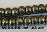 CPY102 15.5 inches 8*12mm rondelle pyrite gemstone beads wholesale