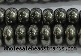 CPY423 15.5 inches 5*8mm rondelle pyrite gemstone beads