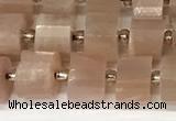 CRB1058 15.5 inches 5*8mm - 6*8mm faceted tyre moonstone beads