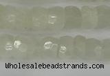 CRB1279 15.5 inches 5*8mm faceted rondelle white moonstone beads