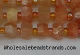 CRB1290 15.5 inches 4*6mm faceted rondelle moonstone beads