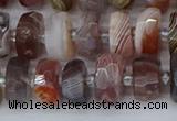 CRB1381 15.5 inches 6*10mm faceted rondelle botswana agate beads