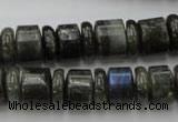 CRB148 15.5 inches 6*12mm & 10*12mm rondelle labradorite beads
