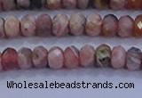 CRB1882 15.5 inches 2.5*4mm faceted rondelle rhodochrosite beads