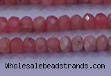 CRB1885 15.5 inches 2.5*4mm faceted rondelle rhodochrosite beads