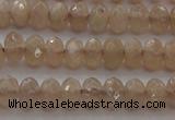 CRB210 15.5 inches 3*4mm faceted rondelle moonstone beads