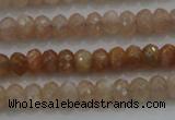 CRB224 15.5 inches 2.5*4mm faceted rondelle moonstone beads