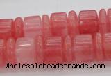 CRB252 15.5 inches 5*14mm - 10*14mm rondelle cherry quartz beads