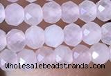 CRB2622 15.5 inches 2*3mm faceted rondelle rose quartz beads