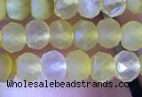 CRB2635 15.5 inches 3*4mm faceted rondelle yellow opal beads