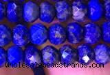 CRB2647 15.5 inches 3*4mm faceted rondelle lapis lazuli beads