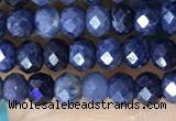 CRB3162 15.5 inches 2.5*4mm faceted rondelle tiny sapphire beads