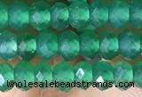 CRB3171 15.5 inches 2.5*4mm faceted rondelle tiny green agate beads