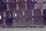 CRB568 15.5 inches 8*16mm faceted rondelle amethyst beads