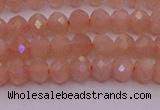 CRB714 15.5 inches 3*4mm faceted rondelle peach moonstone beads