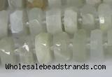 CRB810 15.5 inches 6*10mm faceted rondelle grey moonstone beads