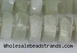 CRB813 15.5 inches 8*16mm faceted rondelle grey moonstone beads