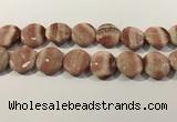 CRC1072 15.5 inches 25mm flat round rhodochrosite beads
