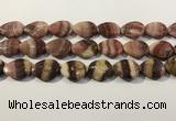 CRC1088 15.5 inches 18*25mm flat teardrop rhodochrosite beads
