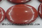 CRE14 16 inches 30*40mm oval natural red jasper beads wholesale