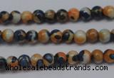 CRF272 15.5 inches 3mm round dyed rain flower stone beads