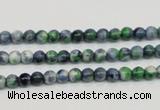 CRF42 15.5 inches 4mm round dyed rain flower stone beads wholesale