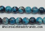 CRF57 15.5 inches 8mm round dyed rain flower stone beads wholesale