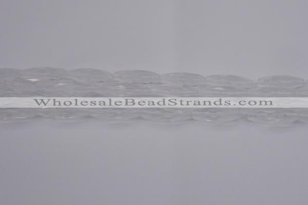 CRI01 15.5 inches 10*30mm faceted rice white crystal beads wholesale