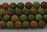 CRO1061 15.5 inches 6mm round matte unakite beads wholesale