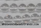 CRO362 15.5 inches 12mm round white crystal beads wholesale