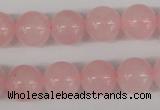 CRO397 15.5 inches 14mm round rose quartz beads wholesale
