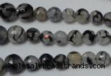 CRO704 15.5 inches 6mm – 14mm faceted round dragon veins agate beads