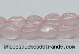 CRQ106 15.5 inches 9*12mm nugget natural rose quartz beads wholesale