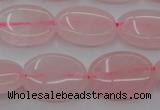 CRQ610 15.5 inches 12*16mm oval rose quartz beads wholesale