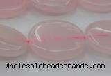 CRQ612 15.5 inches 15*20mm oval rose quartz beads wholesale