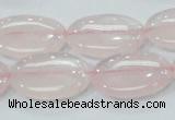 CRQ78 15.5 inches 13*25mm oval natural rose quartz beads wholesale