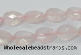 CRQ86 15.5 inches 10*14mm faceted teardrop natural rose quartz beads