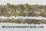 CRU929 15.5 inches 6*8mm - 10*12mm chips golden rutilated quartz beads