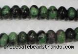 CRZ462 15.5 inches 7*10mm rondelle ruby zoisite gemstone beads