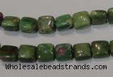 CRZ630 15.5 inches 8*8mm square New ruby zoisite gemstone beads
