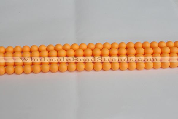 CSB1420 15.5 inches 4mm matte round shell pearl beads wholesale