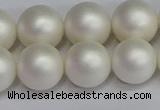 CSB1604 15.5 inches 12mm round matte shell pearl beads wholesale