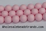 CSB1620 15.5 inches 4mm round matte shell pearl beads wholesale