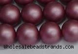 CSB1644 15.5 inches 12mm round matte shell pearl beads wholesale