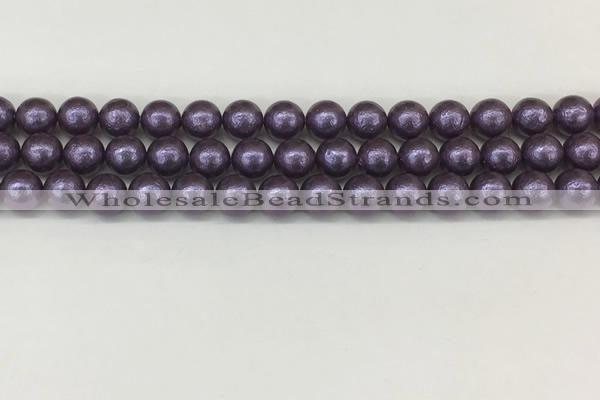 CSB2271 15.5 inches 6mm round wrinkled shell pearl beads wholesale