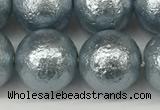 CSB2286 15.5 inches 16mm round wrinkled shell pearl beads wholesale