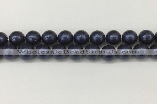 CSB2345 15.5 inches 14mm round wrinkled shell pearl beads wholesale