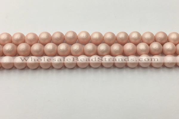 CSB2412 15.5 inches 8mm round matte wrinkled shell pearl beads