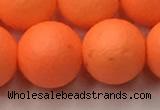 CSB2436 15.5 inches 16mm round matte wrinkled shell pearl beads